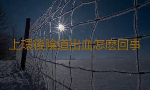 上環後陰道出血怎麽回事